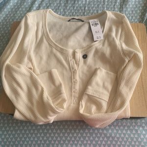 Waffle Slim Fit Knit Henley